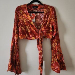 Blossom Floral Tie Front Top